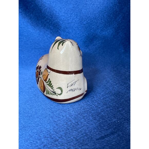 Vintage Signed Mexican Folk Art Pottery Cat Laying Down - Picture 4 of 8